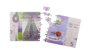 5 Kuveyt dinarı banknot bulmacası