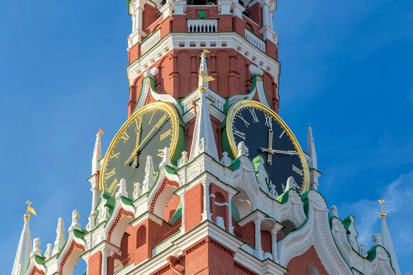 Спасская башня Московского Кремля — стоковое фото