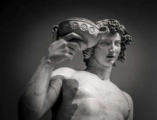 Dionysos Bacchus vin staty porträtt — Stockfoto