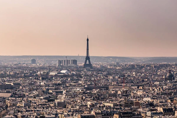 Vedere aeriană a Parisului din Bazilica Inimii Sacre — Fotografie, imagine de stoc