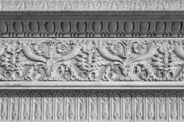 White decorative plaster moldings — Stock Photo, Image