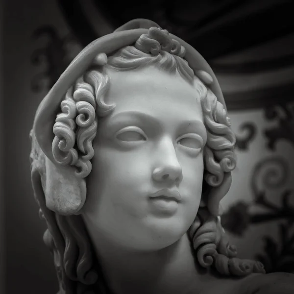 古代彫刻の頭部と肩の詳細 — ストック写真