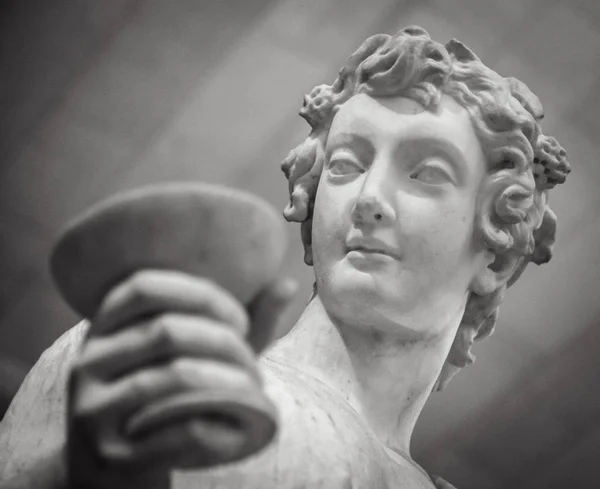 Dioniso Bacco Statua del vino ritratto — Foto Stock
