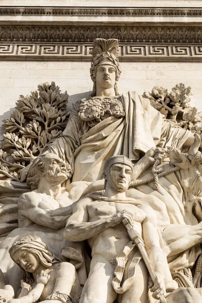 Detalhe do Arco do Triunfo, Paris — Fotografia de Stock