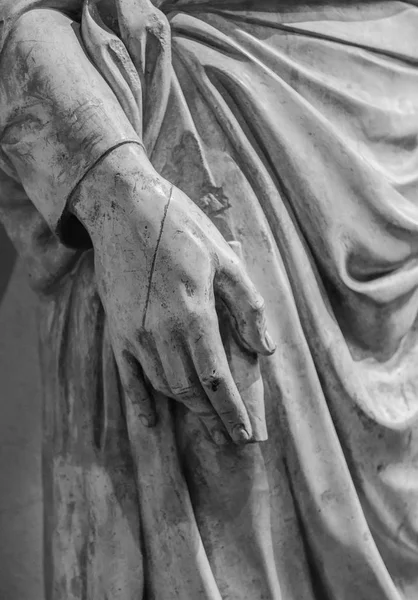 Stein Statue Detail der menschlichen Hand — Stockfoto