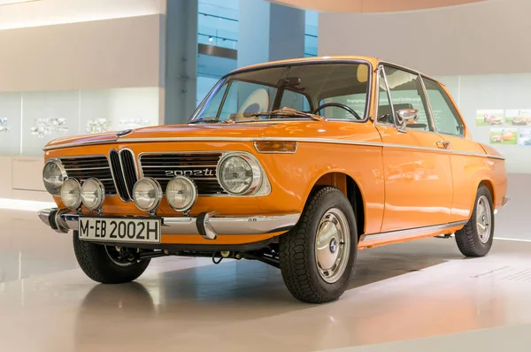 Munich, Germany - March 10, 2016: collection of classical cars on display in BMW Museum — Stock Photo, Image