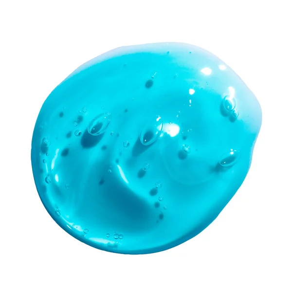 水の青いゲルボール。高分子ゲル。シリカゲル。青いハイドロゲルのボール。反射とクリスタル液体ボール。テクスチャの背景。マクロを閉じます。気泡のある石鹸の背景 — ストック写真