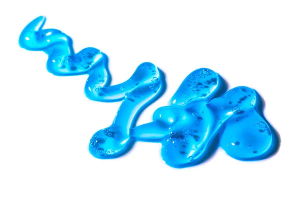 Su mavisi jel. Polimer jel. Silisyum jeli. Mavi hidrojenin topları. Yansımalı kristal sıvı küre. Doku arka planı. Makroyu kapat. Hava kabarcıkları ile sabun arkaplanı — Stok fotoğraf