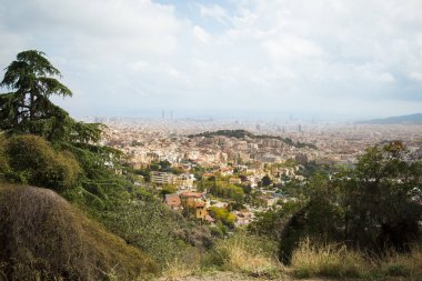 Barselona şehir manzarasına. Catalonia, İspanya