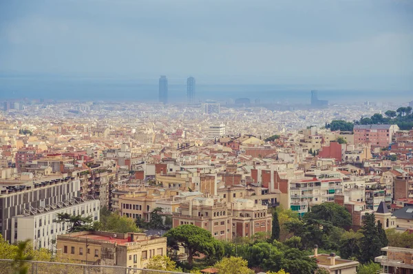 Pohled na město Barcelona — Stock fotografie