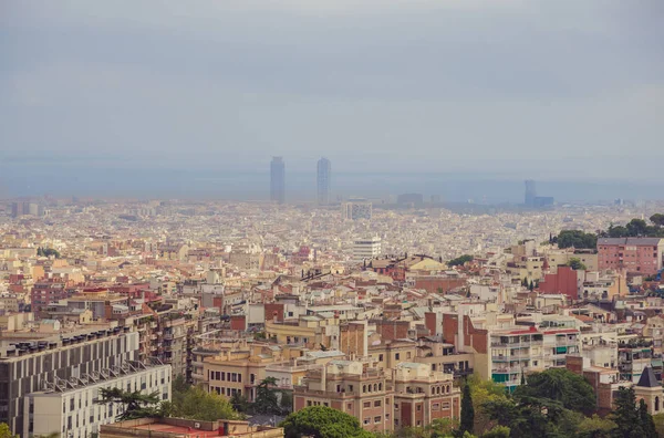 Pohled na město Barcelona — Stock fotografie