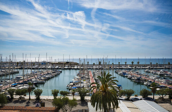 The marina in Sitges