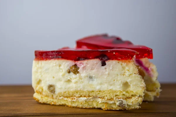 신선한 체리 치즈 케이크 — 스톡 사진