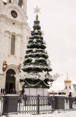 Noel ağacı kurtarıcı Cathedral yakınındaki