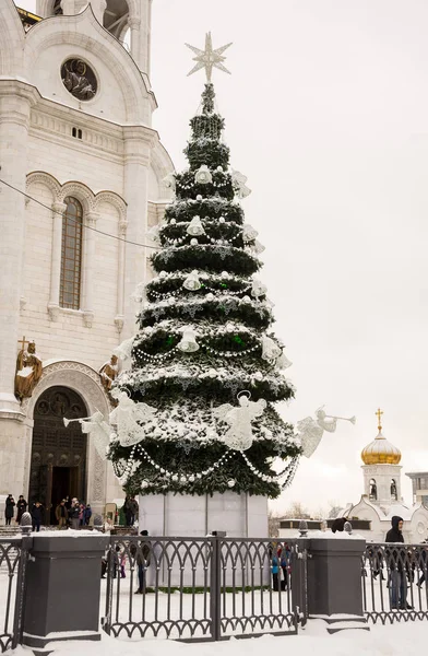 Noel ağacı kurtarıcı Cathedral yakınındaki