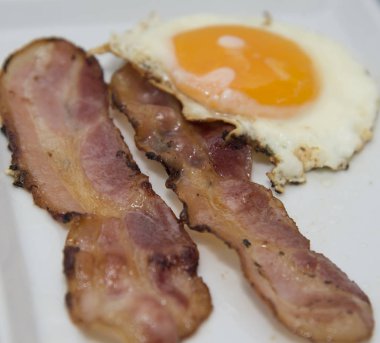 sahanda yumurta ve domuz pastırması