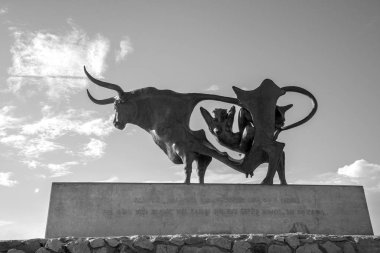 Vilanova ben La Geltru, İspanya - 30 Eylül 2016: heykel Parsifae Oscar Estruga tarafından