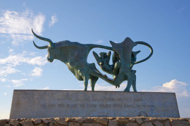 Vilanova ben La Geltru, İspanya - 30 Eylül 2016: heykel Parsifae Oscar Estruga tarafından