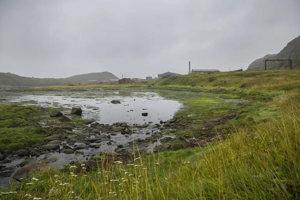 Vue Village Teriberka Oblast Mourmansk Péninsule Kola Russie — Photo