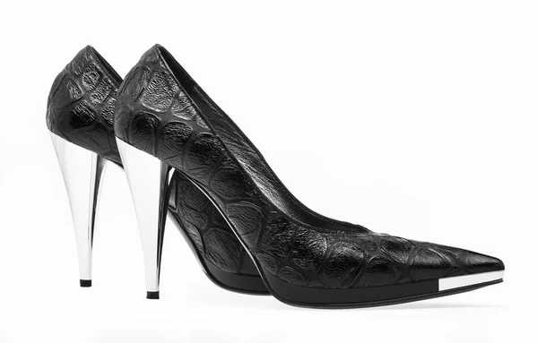 Sapatos pretos femininos — Fotografia de Stock