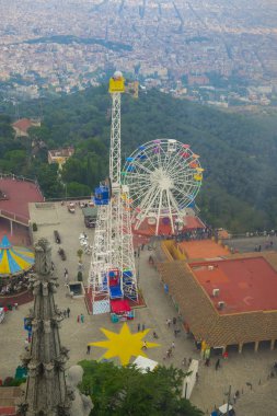 Eğlence Parkı, Barcelona üzerinde Üstten Görünüm 