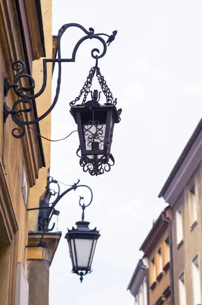 Old Street Lantern Varsóvia Polónia — Fotografia de Stock