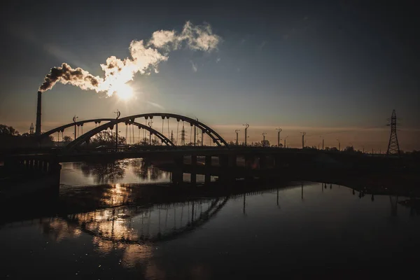 Il fiume Mukhavets a Brest, Bielorussia — Foto Stock