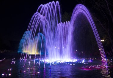 Renkli gece çeşme