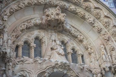 Bina cephe detayları. Barcelona, İspanya