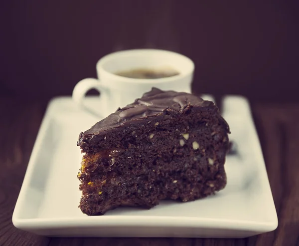 Torta e caffè — Foto Stock