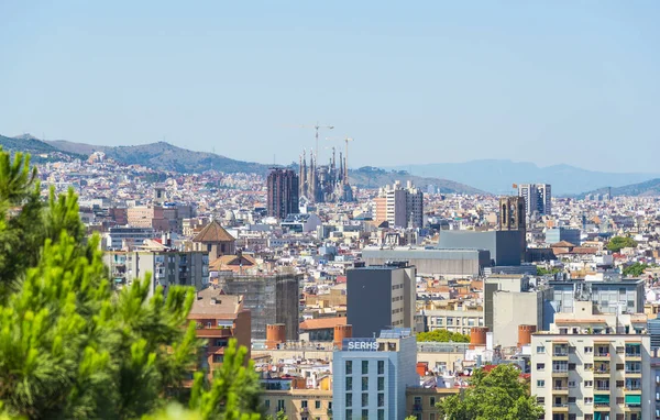 Barcelona Španělsko Června 2017 Panoramatický Pohled Barcelona Město — Stock fotografie
