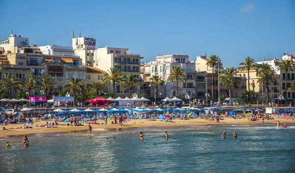 Sitges Catalonia España Junio 2017 Las Playas Sitges —  Fotos de Stock