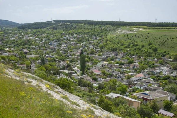 Την κορυφή άποψη για την πόλη της Bakhchisarai — Φωτογραφία Αρχείου