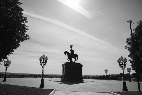 Vladimir Russie Août 2015 Monument Bronze Prince Vladimir Saint Théodore — Photo