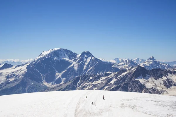 Nieve Cubierto Montañas Elbrus — Foto de Stock