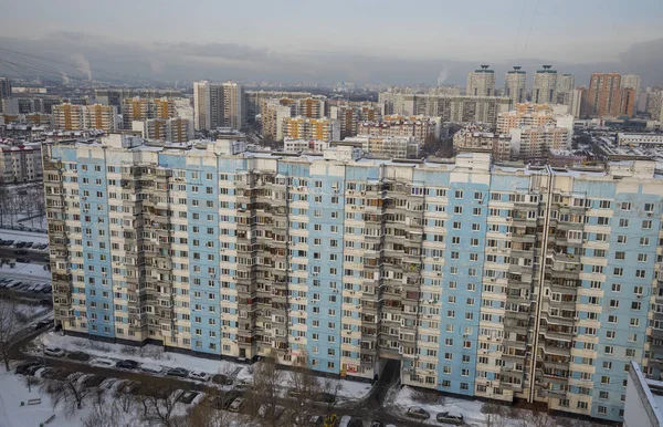 Зима в Москве, вид сверху — стоковое фото