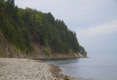 Karadeniz sahilinde manzara. Tuapse, Krasnodar bölgesi, Rusya Federasyonu