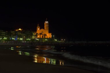 Sitges, İspanya gece kenti
