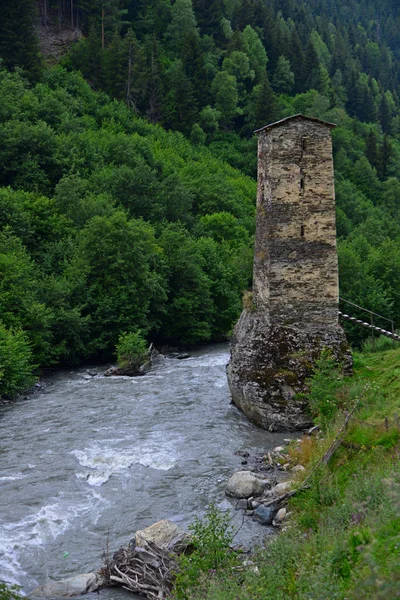Una Tipica Torre Svanetiana — Foto Stock