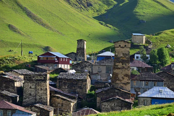 Torens Ushguli Bovenste Svaneti Georgië — Stockfoto