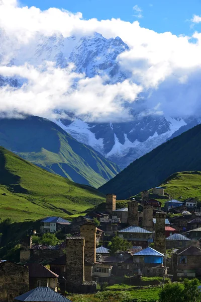 Vista Sobre Ushguli Georgia — Foto de Stock