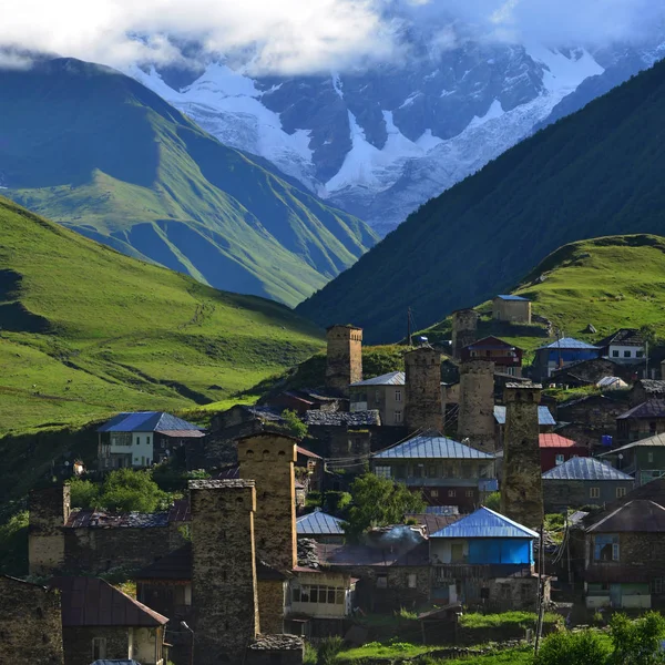 Svanetian Towers Georgië — Stockfoto