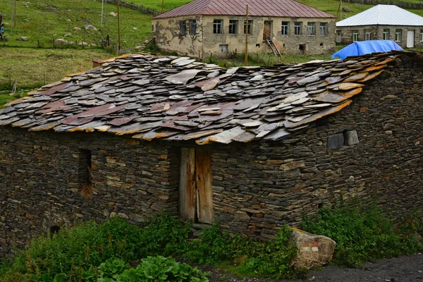 Dorp Ushguli in Svaneti (Georgia) — Stockfoto