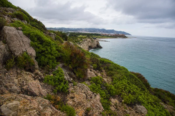 View Sitges Coast Mediterranean Sea Spain — Stock Photo, Image