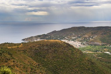 El Port de la Selva görünümü, Alt Emporda Katalonya, İspanya, Costa Brava