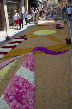 Çiçek halı Sitges sokaklarda, İspanya