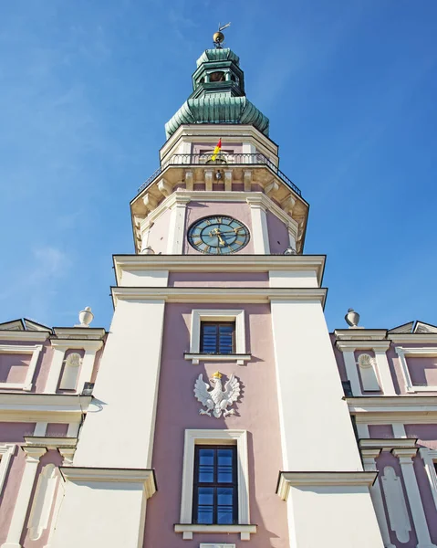 Edifícios Históricos Com Câmara Municipal Zamosc Polónia — Fotografia de Stock