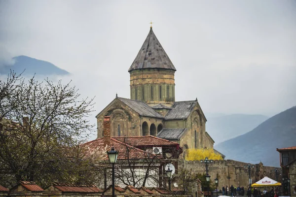 Mtskheta Georgia Marzo 2018 Catedral Svetitskhoveli Una Catedral Ortodoxa Oriental —  Fotos de Stock