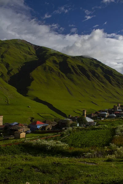 Ushguli village, Svaneti region of Georgia — Stock Photo, Image
