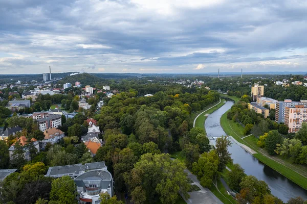 Vista superior da cidade de Ostrava — Fotografia de Stock